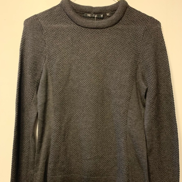 2/$50 Nic+Zoe Womens Snowfall Sweater Dark Gray - Picture 3 of 6